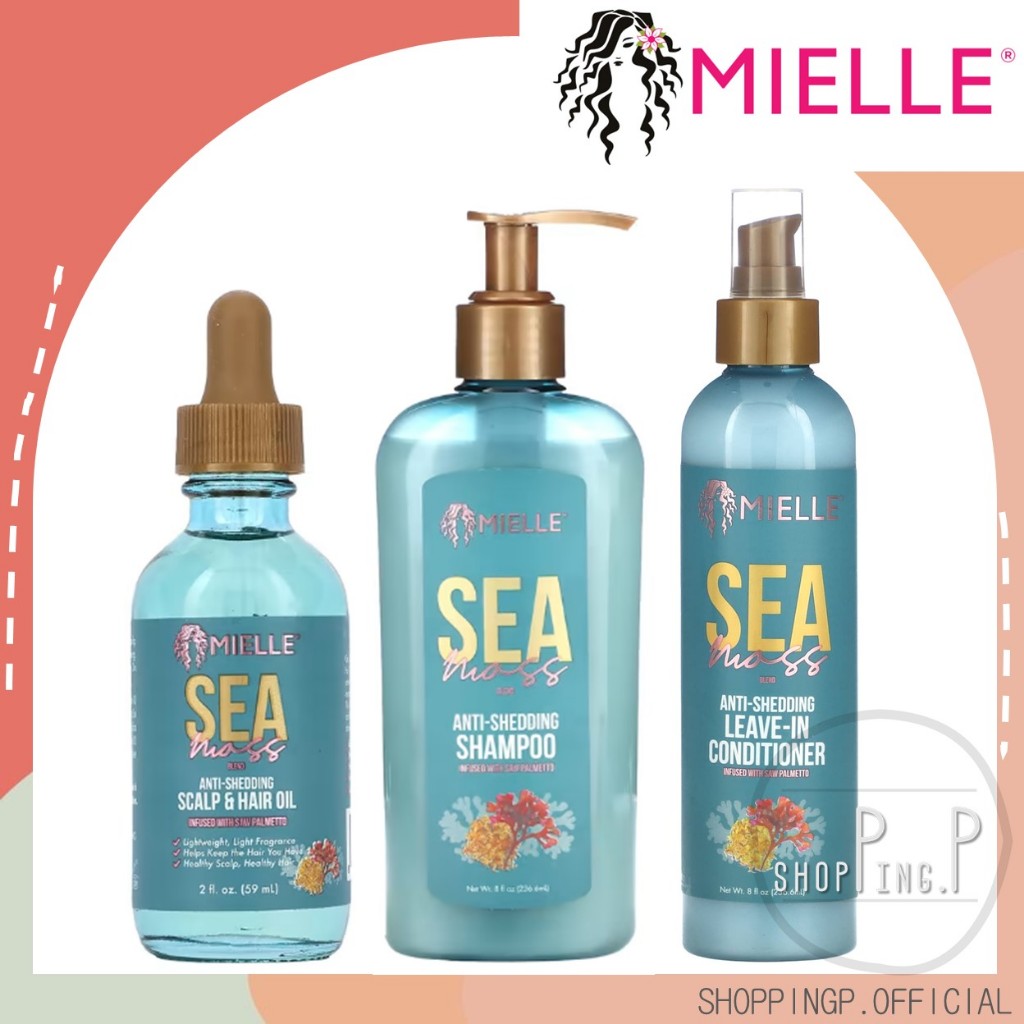 ✳️[แท้ 100%/พร้อมส่ง]✳️ Mielle Sea Moss Anti-Shedding Scalp & Hair Oil / Anti-Shedding Shampoo/ Leave-In Conditioner