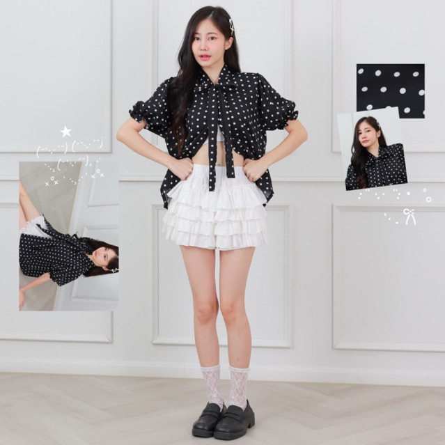 Marchroom.bkk - Polkadot shirts (black)