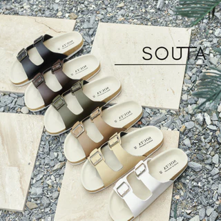 The Classic - Souta🍘 รุ่นพื้นครีม รองเท้าแตะสไตล์วินเทจ ไบเก้น >> ไซส์ 35-45 *ลด1ไซส์*