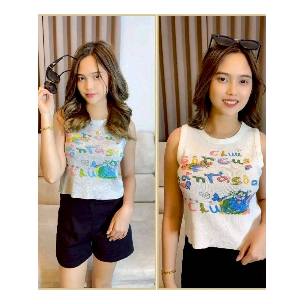 P25 เสื้อกล้ามพิมพ์ลาย fantasia