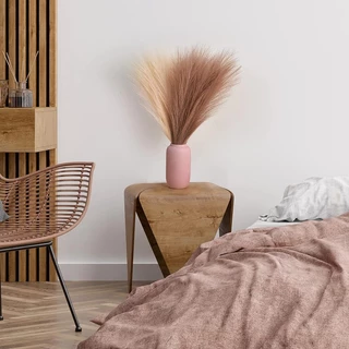 【24h】 Artificial Pampas Grass Fluffy Artificial Fake Flower Boho Decor Bulrush Reed Christmas Decor pampas home decor
