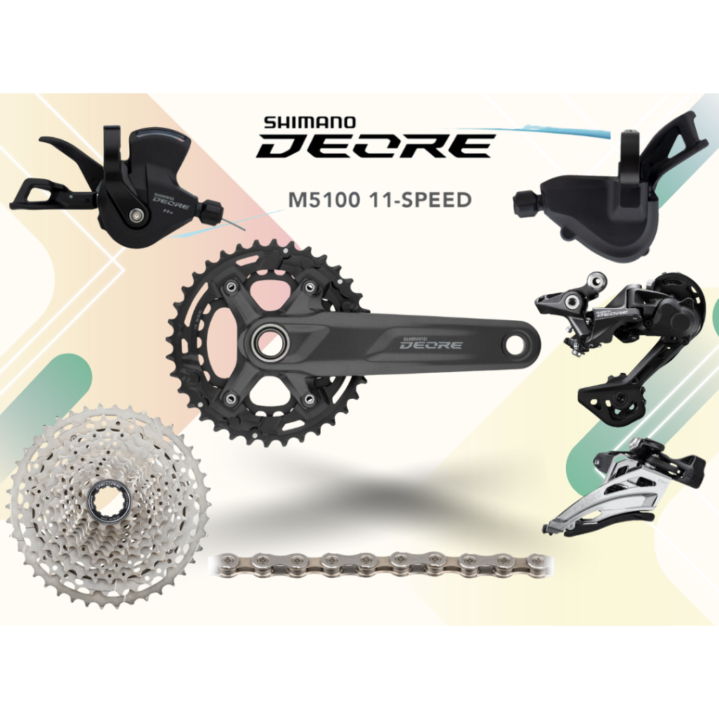Groupset Shimano Deore 11 Speed รุ่น M5100 แบบจาน 2 ใบ