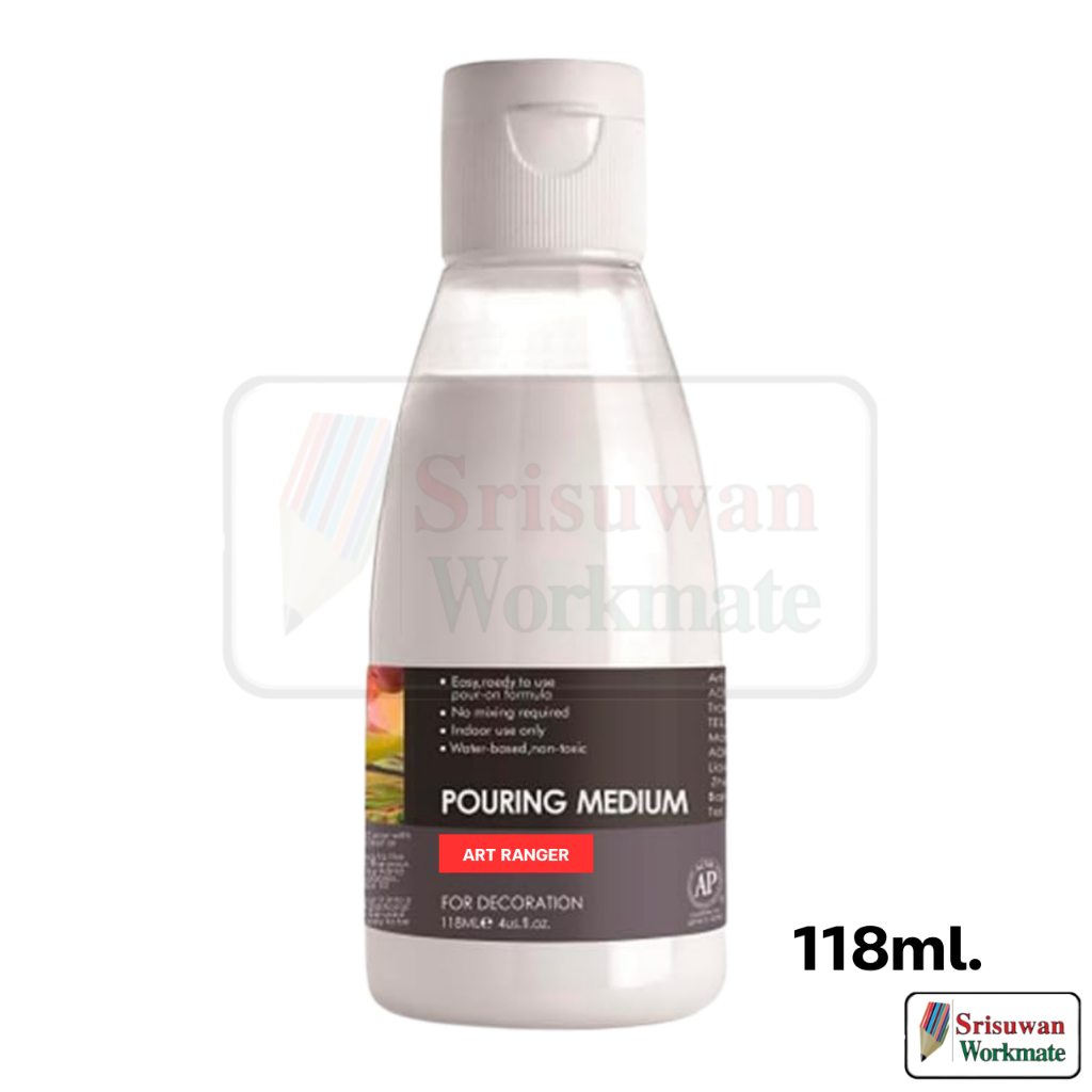 ART RANGERS POURING MEDIUM 118ml. อาร์ทติสเกรด สื่อผสมเพิ่มความเหลวให้เนื้อสีอะคริลิค พอลลิ่งมีเดียม PM118 RUJI