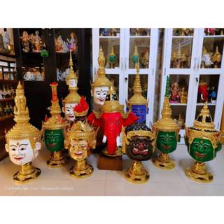 ชุดเศียรครู 10 เศียร ใช้ในพิธีต่างๆ ขนาดครอบ งานคุณภาพ งานกร…