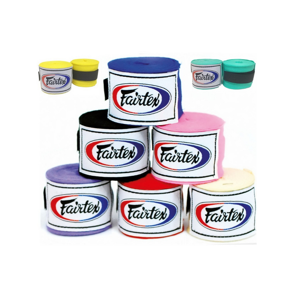 ผ้าพันมือ Fairtex Handwraps HW2 Elastic Cotton Hand wraps 180" 4.5 ม. แฟร์เท็กซ์ ผ้ายืดพันมือ นักมวย ชกมวย ซ้อมมวย