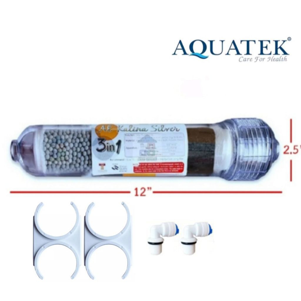 ชุดไส้กรองแร่ Aquatek Alkaline Silver Series 6 ขั้นตอน  ฟรี ข้องอ +ก้ามปู 12