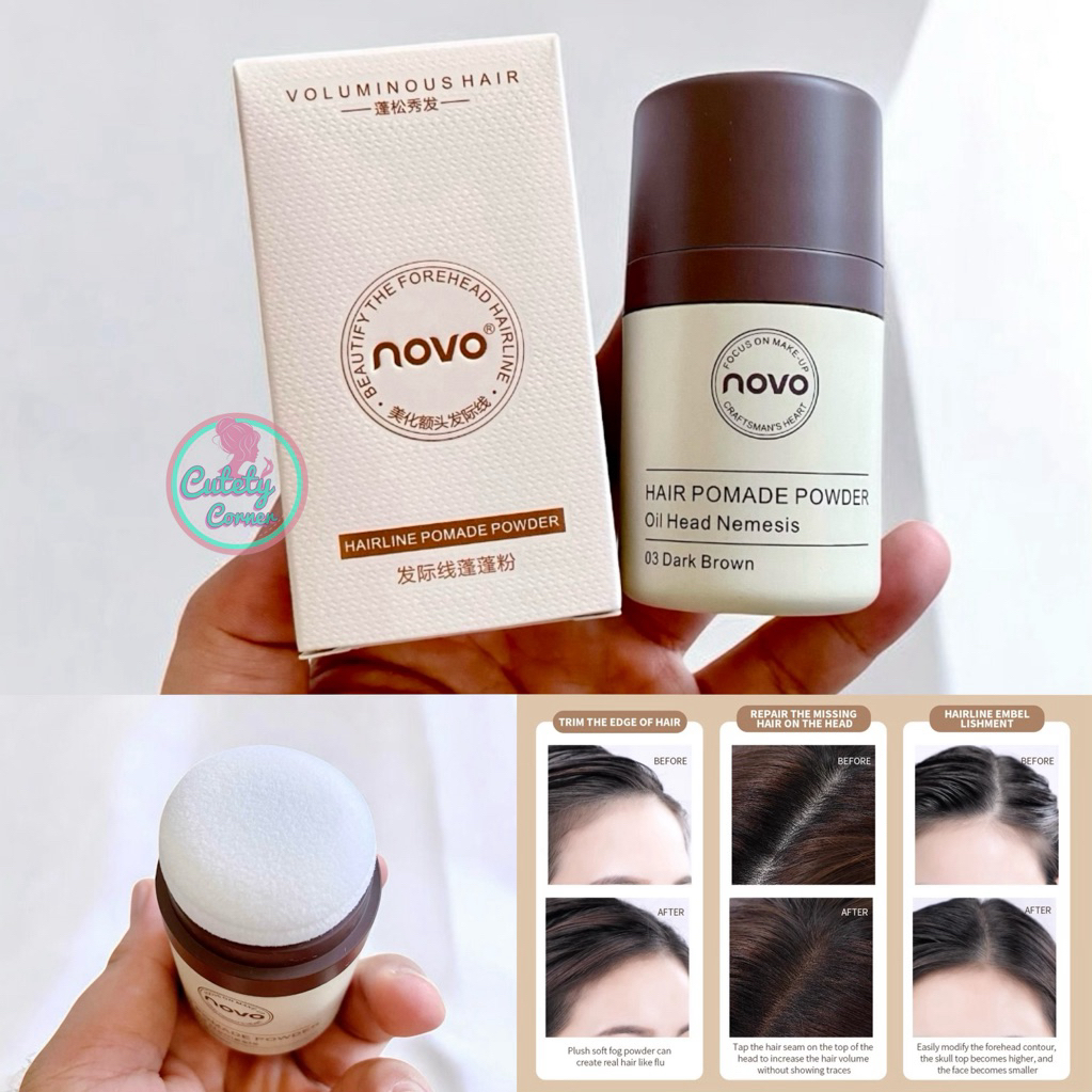 NOVO Hairline Pomade Powder [Hair Fluffy Powder] ผงแป้งปิดเหม่ง