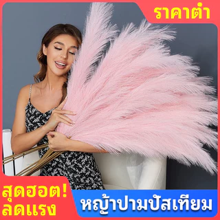 【24h】 Artificial Pampas Grass Fluffy Artificial Fake Flower Boho Decor Bulrush Reed Christmas Decor pampas home decor