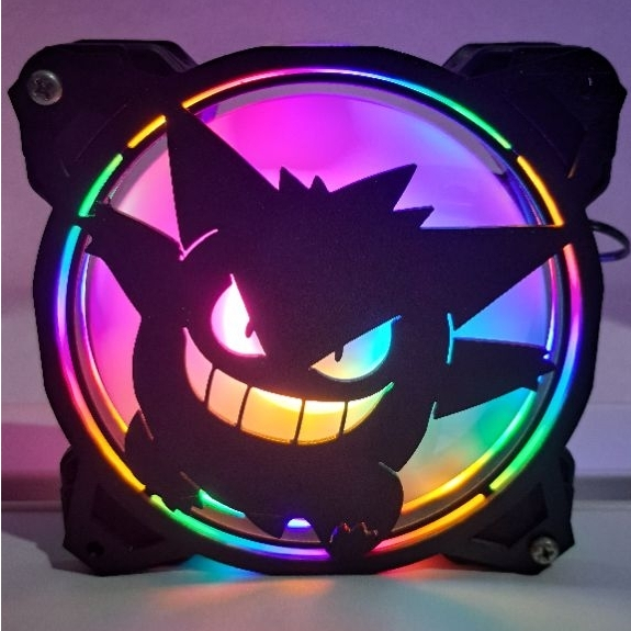 Fan cover,Fan grill size120mm. ลาย Gengar (อุปกรณ์ป้องกันพัดลม pc)