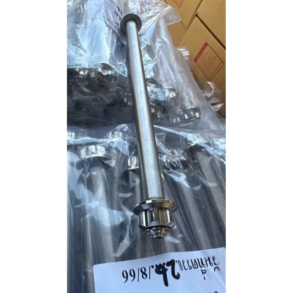 แกนล้อ หัวเฟือง สีเงิน สแตนเลสแท้ 100% งานพรีเมี่ยม แกนล้อแต่ง แกนล้อสีเงิน