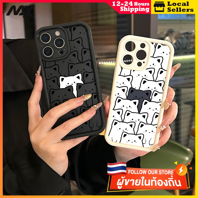เคสไอโฟน11 เคสโทรศัพท์ For iPhone 11 12 13 14 15 Pro Max 12 PRO 15 pro XR X XS MAX 7 8 Plus TPUการป้องกันเลนส์กล้องเคส
