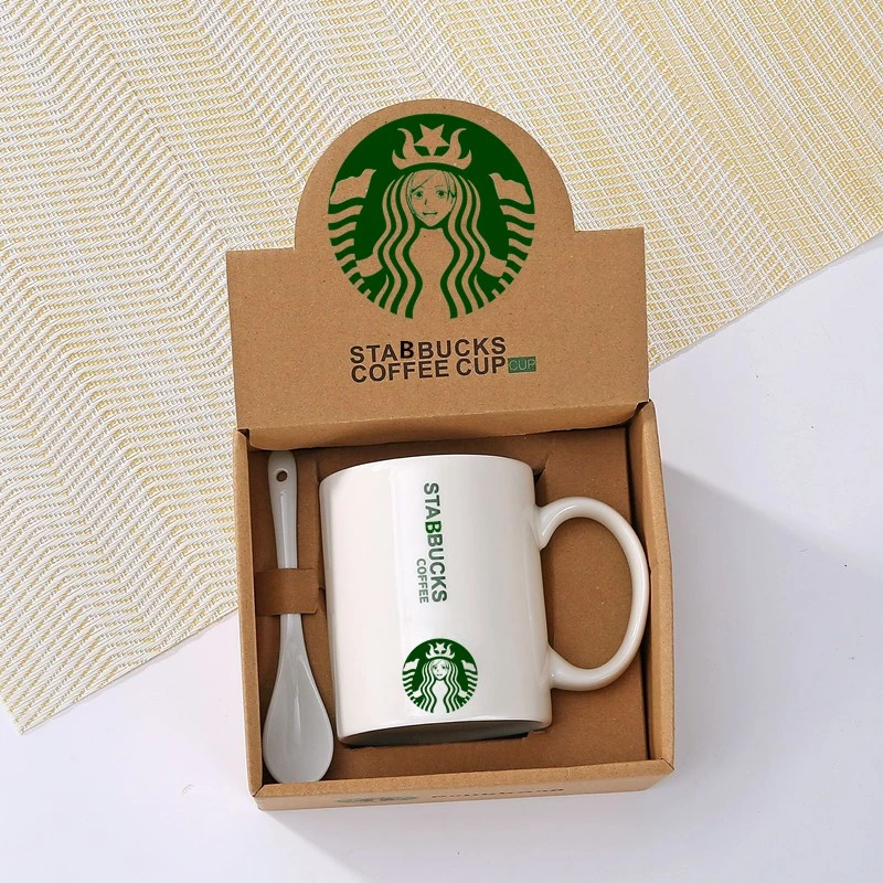 STARBUCK แก้วกาแฟ 350ml พร้อมช้อน