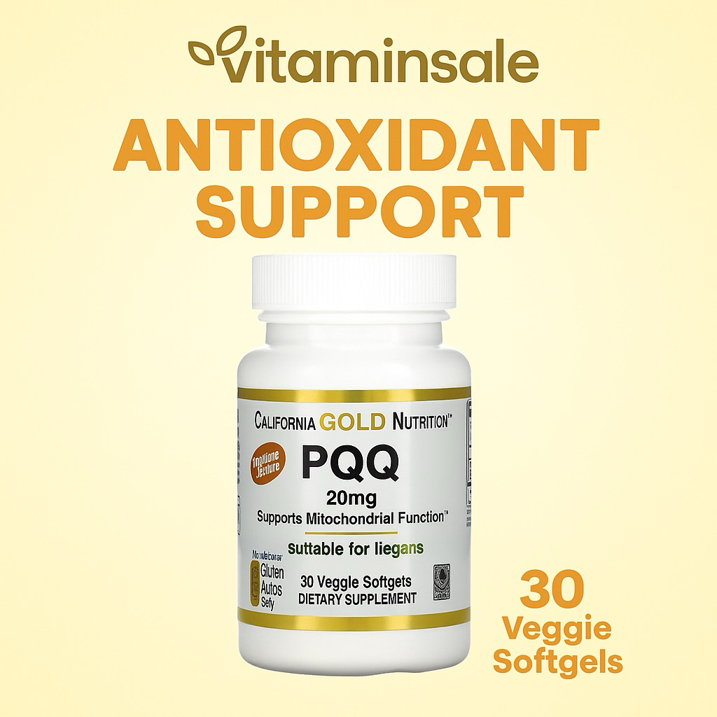 California Gold PQQ 20mg 30 Softgels พิญโนโลควิโนน สูตรดูแลเซลล์พลังงาน