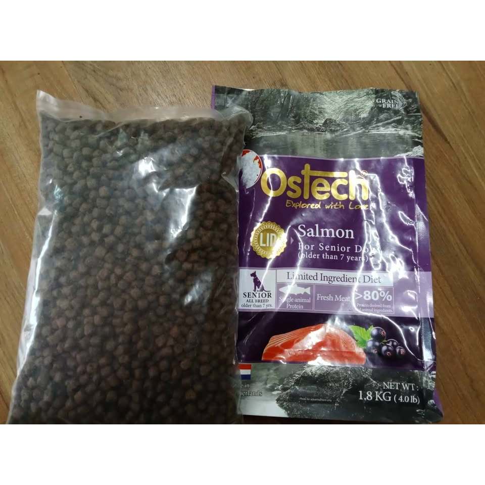 OSTECH อาหารสุนัขพรีเมี่ยม แบ่งขายขนาด 1 กิโลกรัม (ถุงแบ่งของทางร้าน)