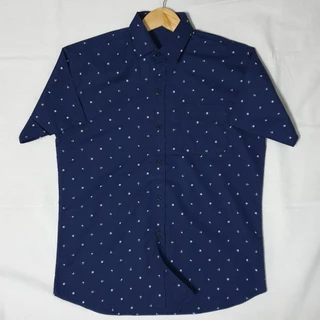 ลายสมอเรือ Size M -4XL ( อก 40-56 นิ้ว)เสื้อเชิ๊ตลำลอง ผ้าOXFORDS ใส่ได้ทุกโอกาส