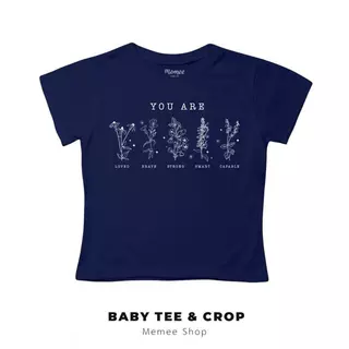 Memee ~ เสื้อยืดผ้าคอตตอน Baby Tee เสื้อสาวอวบ(You Are Flowerหญิง)