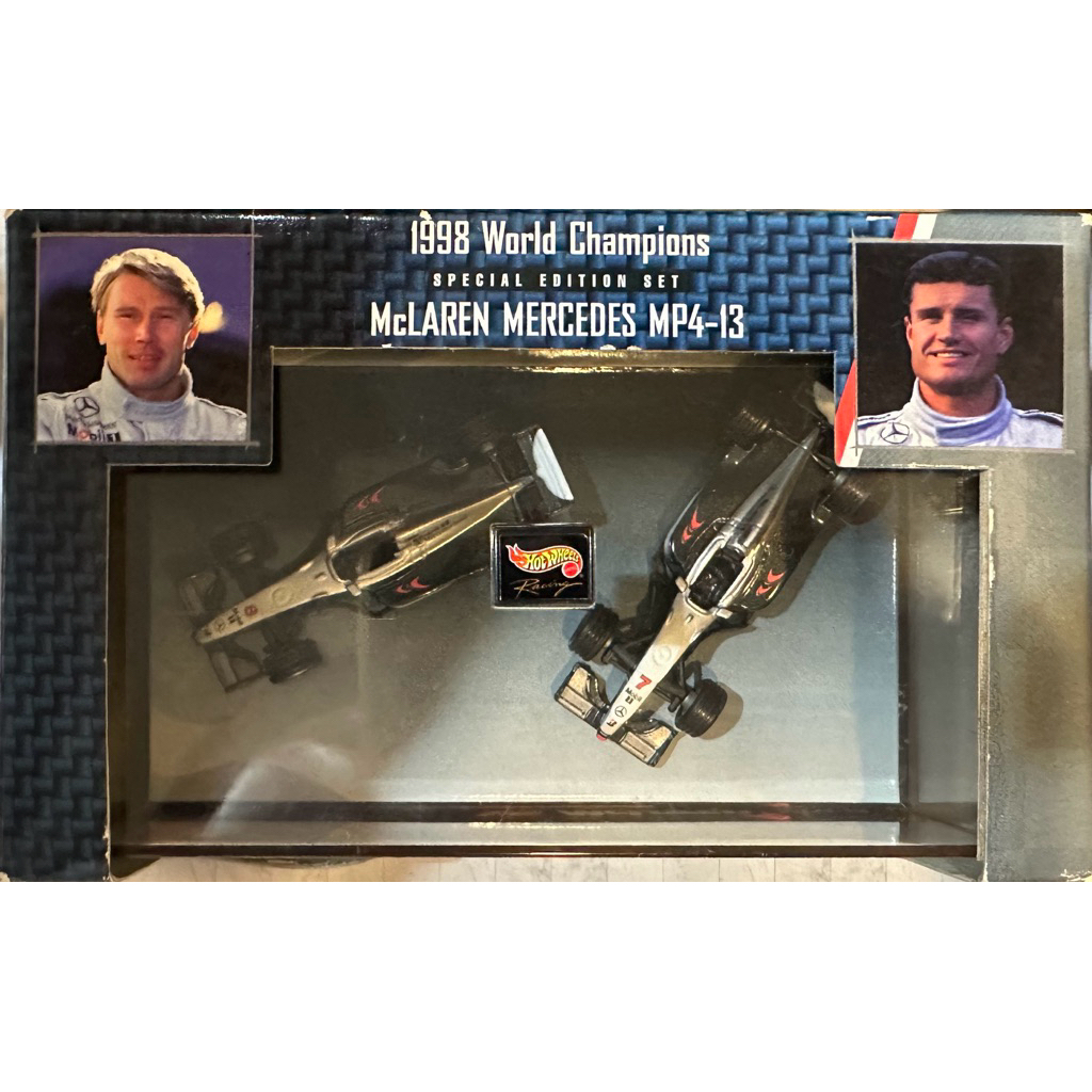 HOTWHEELS RARE🔥🔥 Box Set Mclaren Mercedes Benz F1 MP4-13 1:64 ใหม่ในแพ็ค รถแข่งสูทหนึ่งแมคลาเรนเบนซ์