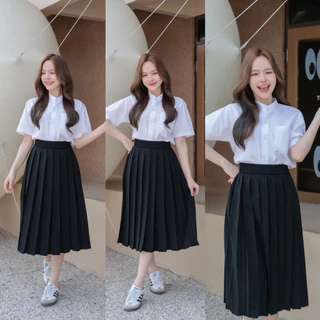 ♡กระโปรงพลีทนักศึกษา จีบเล็ก จีบใหญ่ จีบทวิส ความยาว 14-36 นิ้ว