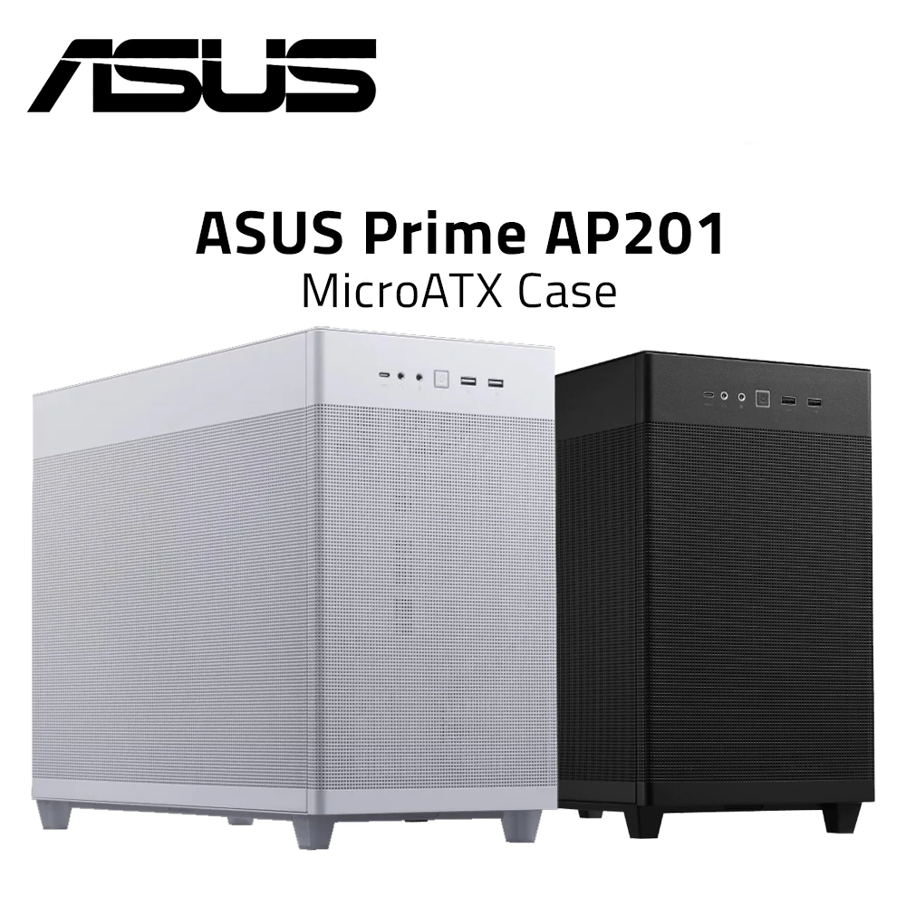 CASE (เคสมินิมอล) ASUS PRIME AP201 MESH (Micro-ATX) สวยงามแบบเรียบงหรู สไตล์แบบมินิมอล ของแท้ๆ