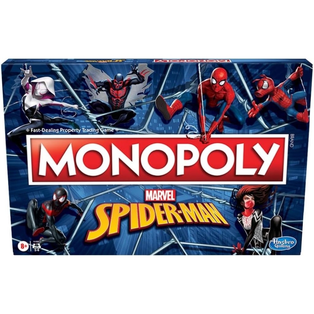 Hasbro Monopoly Marvel Spider-Man Edition Board Game, Play as a Spider Hero, Fun Strategy Game