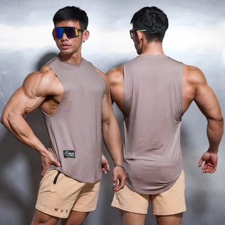Musculo เสื้อกล้ามเล่นยิม ทรงยาวชายโค้งเปิดปีก