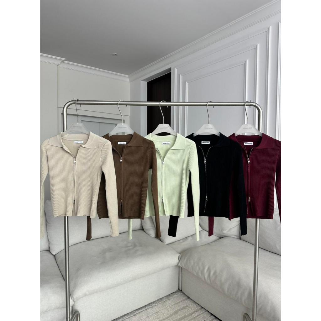 PTA2755 เสื้อแขนยาวโปโลซิปทูเวย์ PROMTHONG