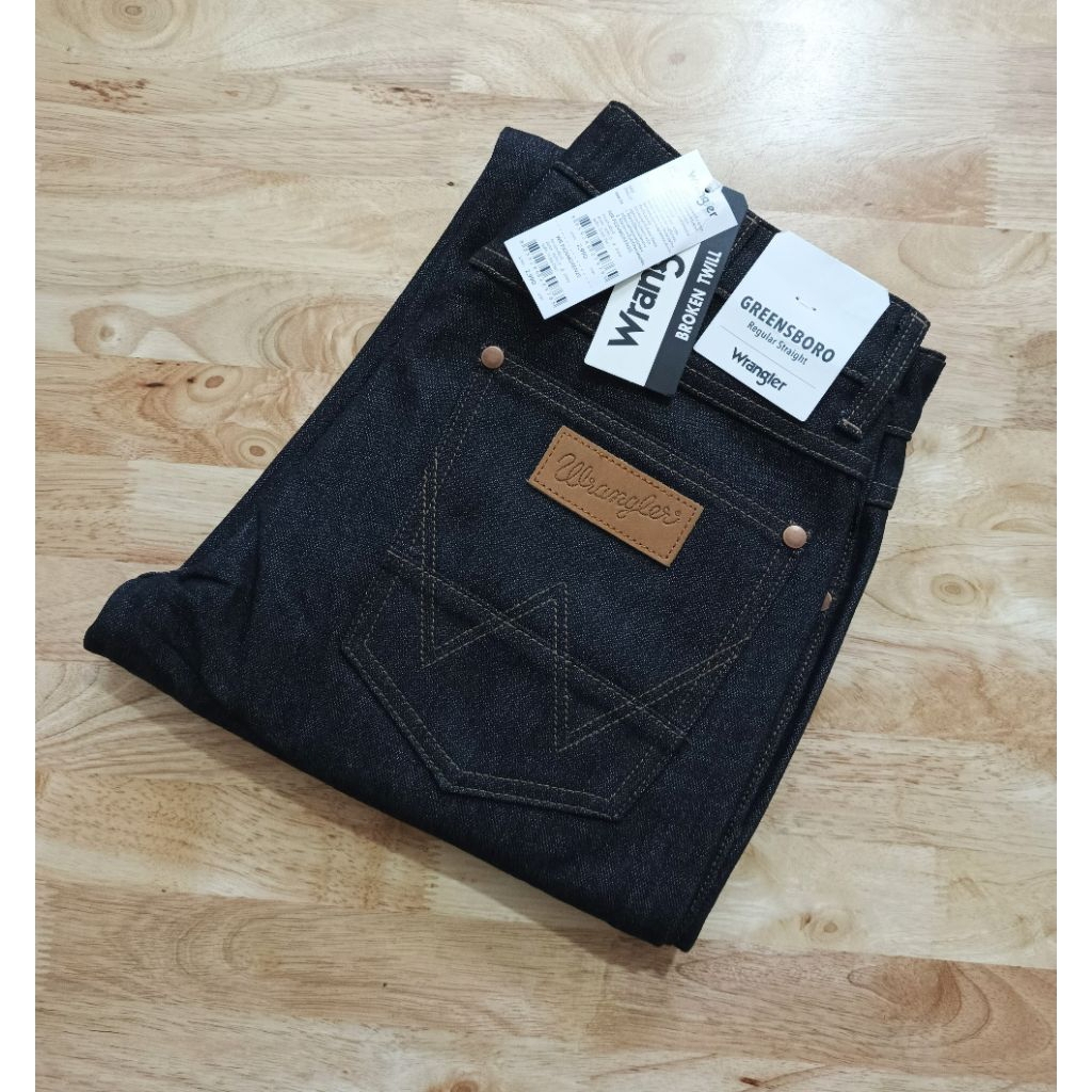 Wrangler Greensboro Regular กางเกงยีนส์ ผ้าดิบ 14oz.ไม่ยืด กระบอกตรง แท้ ราคาป้าย 2,990฿