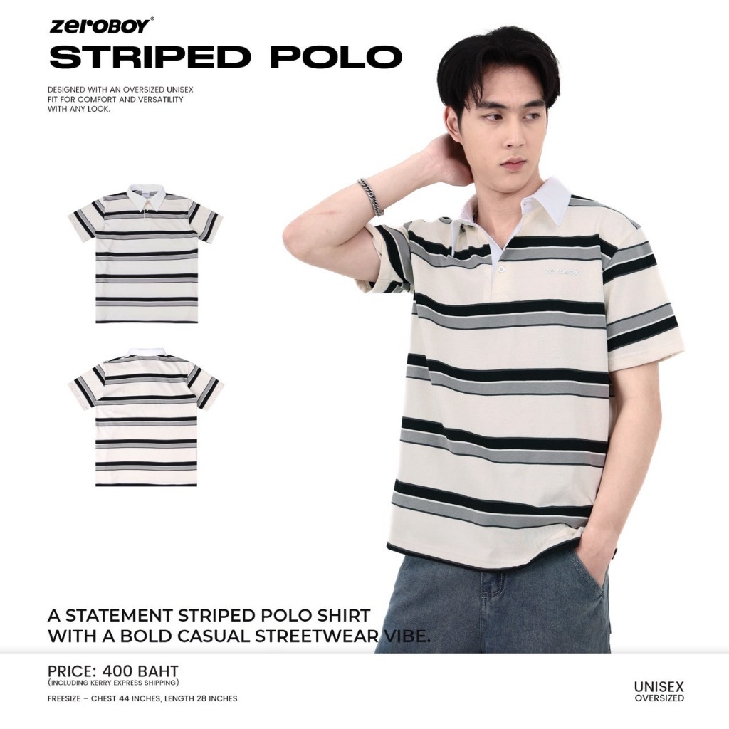 ZEROBOY // Striped Polo 
