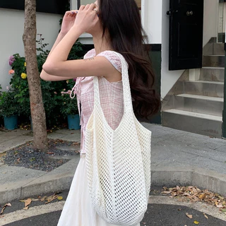 กระเป๋าไปทะเล กระเป๋าผ้าถักเชือก ทะเลใบใหญ่🏝️ สไตล์โบฮีเมียน เข้ากับทุกการแต่งกาย ไปทะเล พร้อมส่งในไทย🚚