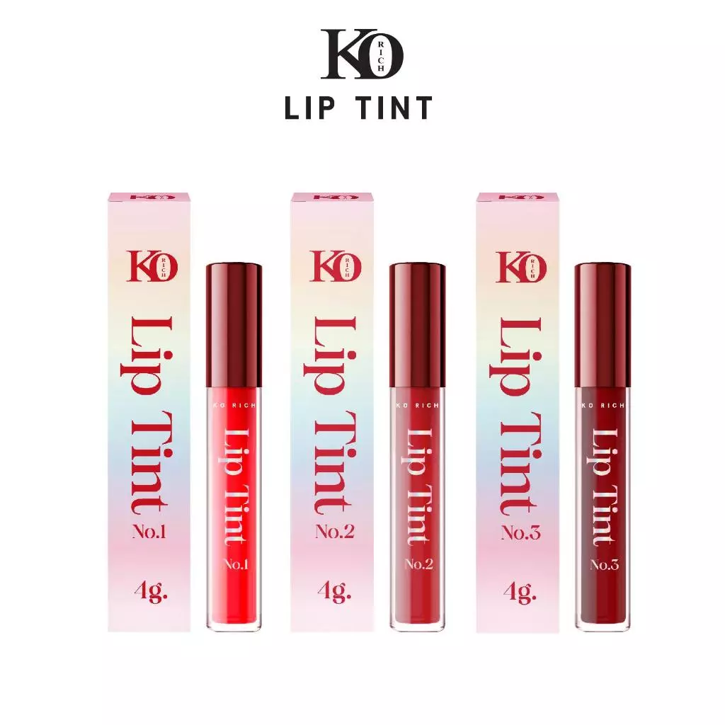[ ตะกร้า บริษัท ] ลิปทิ้นท์ ( 3 สี ) 2 เซ็ต เคโอริช Lip Tint Ko Rich