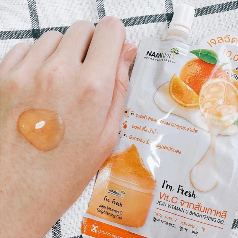 (3 ซอง) Nami I'm Fresh Jeju VitC Brightening Gel รูปที่ 3