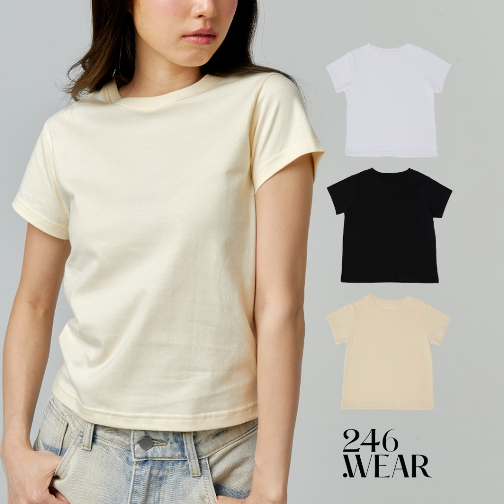 246wear เสื้อยืดคอกลม BABY TEE รุ่น COTTON20
