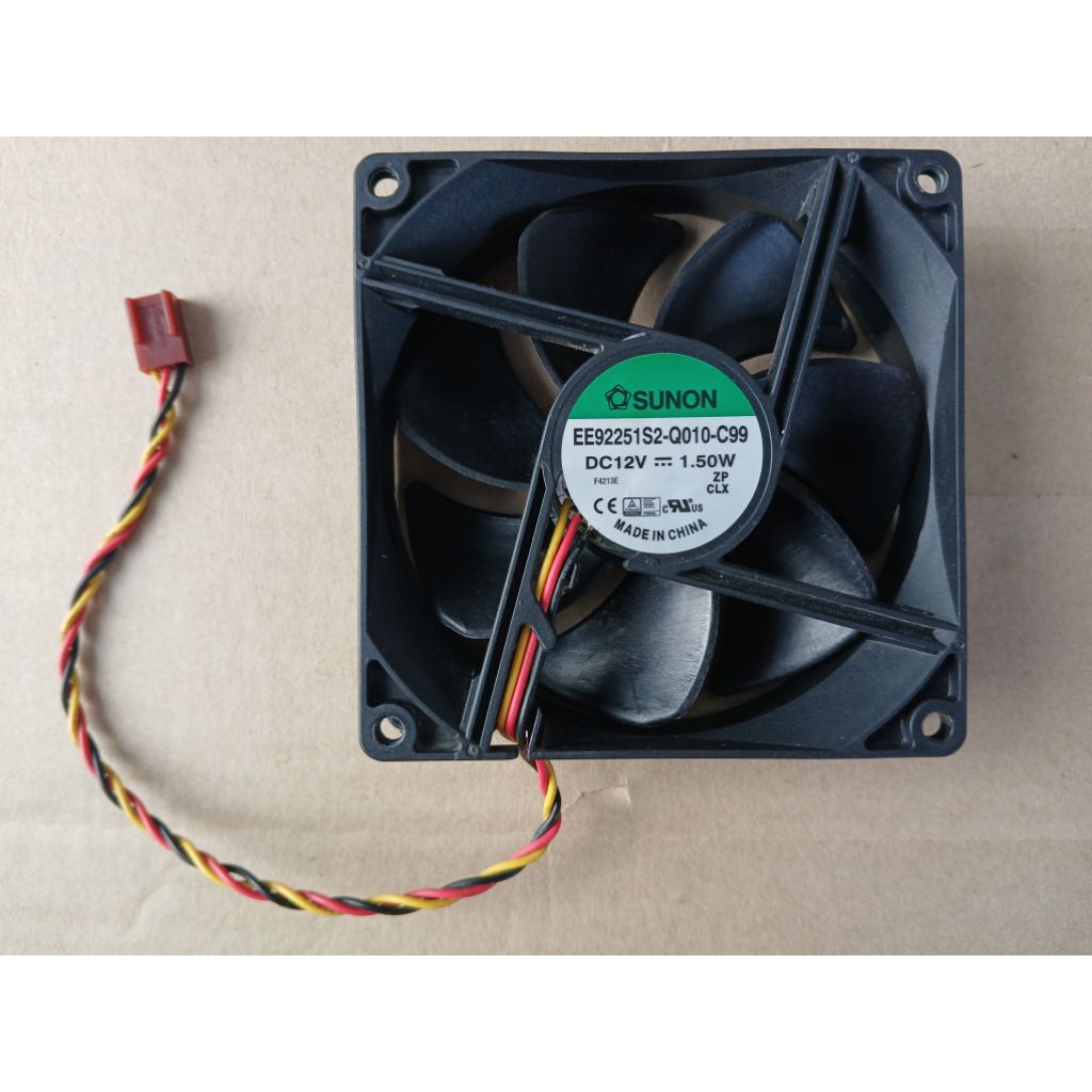 พัดลม 90mm ยี่ห้อ SUNON รุ่น EE92251S2-Q010-C99 DC12V 1.5W หัว 3 pin