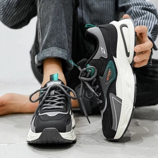 【Venous】2025 New Original รองเท้าผู้ชายสีดำแบบกีฬา รองเท้าผ้าใบผู้ชายแบบเบา รองเท้าผ้าใบแฟชั่นผู้ชาย