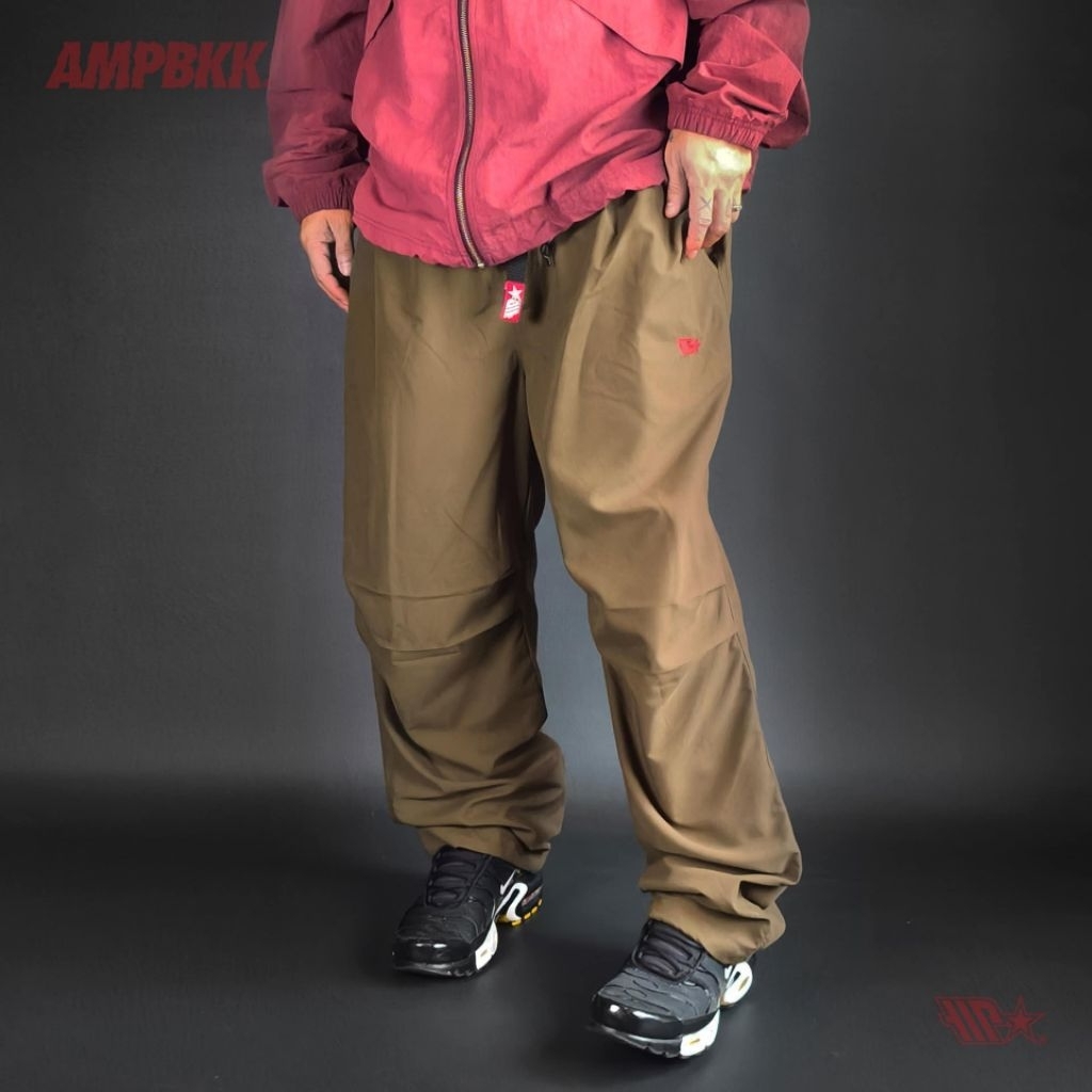 A.M.P. "LOGO" NYLON PANTS