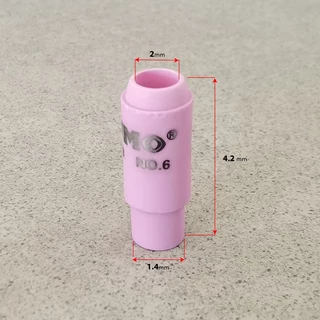 Sumo นมหนูเซรามิก WP-26 สำหรับควบคุมทิศทางของแก๊สอาร์กอนให้เข้าสู่ชิ้นงานขณะเชื่อม หัวเชื่อมทิก