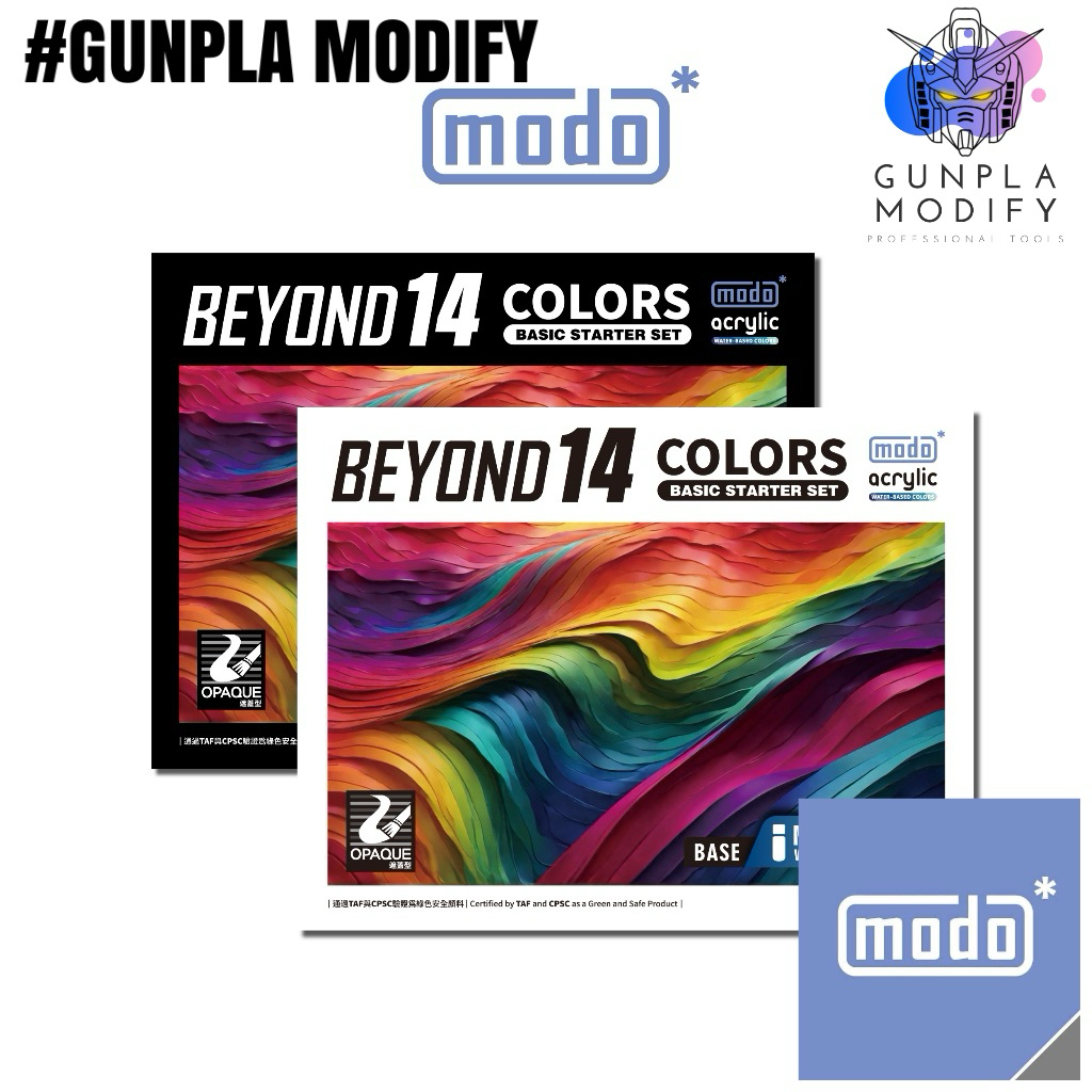 MODO COLOR BEYOND14 Basic Starter Set ชุดสีอะคริลิคสูตรน้ำ 14 สี 32 ml