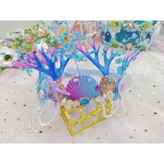 มงกุฎนางเงือกกิ๊ฟปลาดาว เพรชปลาดาวแท้และที่คาดผมหอยเมอเมด แต…