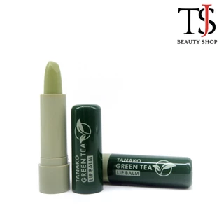{12แท่ง} TANAKO Green Tea Lip Balm ลิปบาล์มชาเขียว บำรุงริมฝีปาก ชุ่มชื้นตลอดวัน (ไม่มีสี) no.HT077