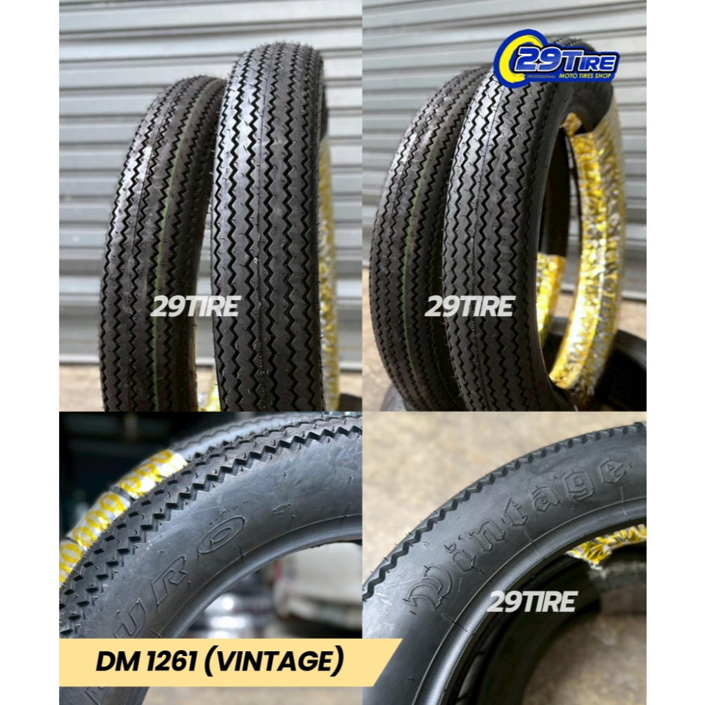 พร้อมส่ง🔥 ยางฟันเลื่อยดูโร่ Duro DM1261 ยางคลาสสิค ขอบ 17,18 ใส่สตาเลี่ยน, SR400 ขนาด 400-17, 400-18 - รูปที่ 5