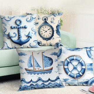 หมอนอิงลายทะเล มีให้เลือกหลายลาย ตกแต่งบ้าน คอนโด ร้านอาหาร …