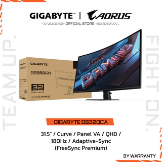 GIGABYTE GS32QCA Gaming Monitor (จอมอนิเตอร์) | 31.5" QHD | VA | 1ms | 180Hz | Adaptive-Sync