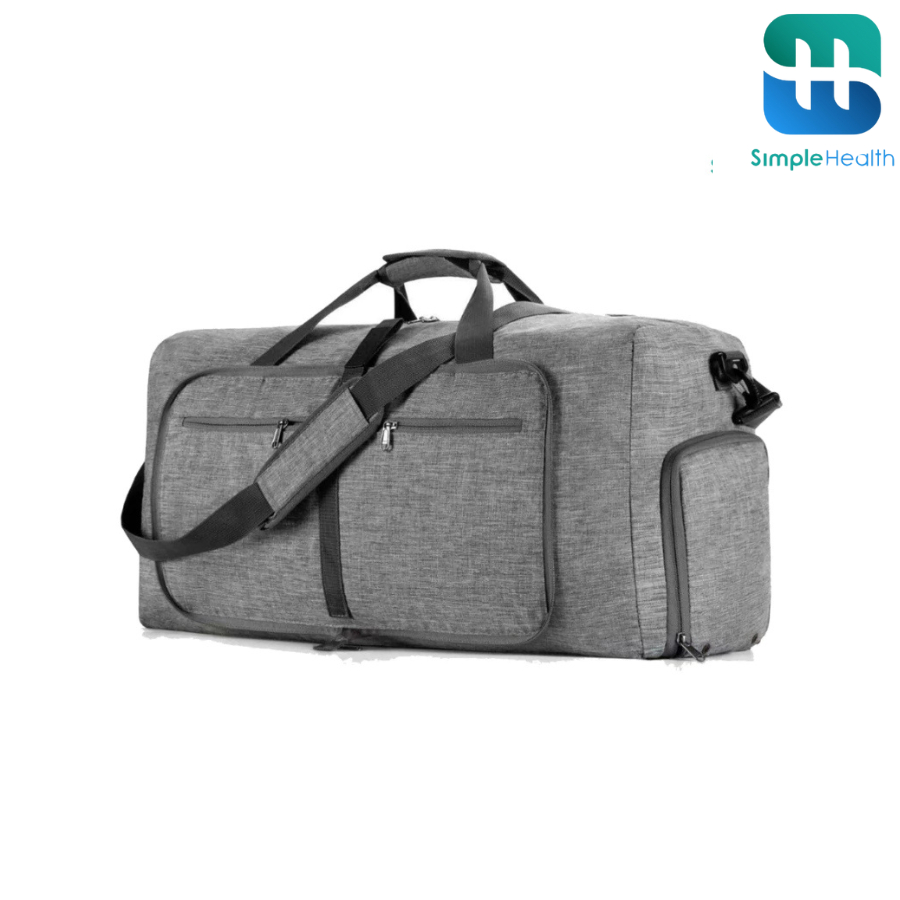 SimpleCare กระเป๋าใส่เสื้อผ้าพับได้ กระเป๋าเดินทาง เก็บของได้เยอะ Travel bag รับน้ำหนักได้ 65 ลิตร สะดวกต่อการใช้งาน