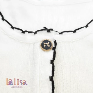 กระดุมลายโบว์ สำหรับเสื้อสูท โค้ทแฟชั่น อุปกรณ์ตกแต่งเสื้อผ้า alloy button 17.5mm /20mm/23mm JL81632