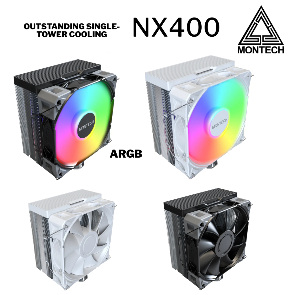 MONTECH NX400 BLACK CPU COOLER / NX400 ARGB