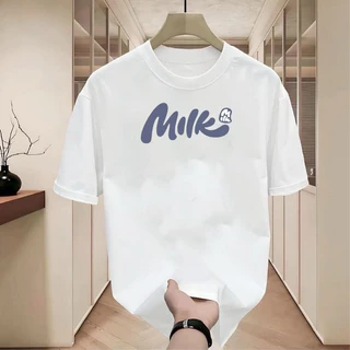 เสื้อยืดผู้ชาย คอกลม-แขนสั้น สกรีนลายตัวหนังสือเท่ๆ oversize t-shirt เสื้อสตรีทแฟชั่น โอเวอร์ไซส์คนอ้วน ใส่สบาย