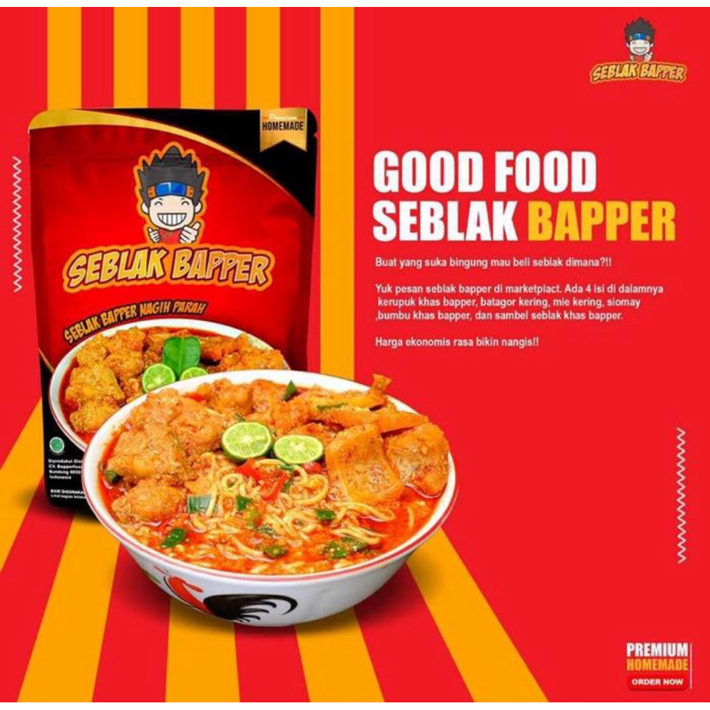 Indonesia Seblak Bapper Extra Yellow Noodles 120 grams