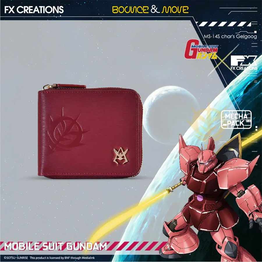 FX Creations x MS-14S GELGOOG – LEATHER ZIPPER WALLET กระเป๋าสตางค์รุ่นซิป