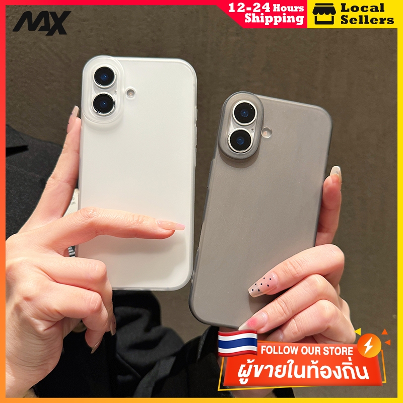 แฟชั่นmatteโปร่งแสงเคสโทรศัพท์สําหรับiphone 12 13 14 15 16 Promax 14 Plus X MAX XS 7 8plus Ultra 12pro 11pro max