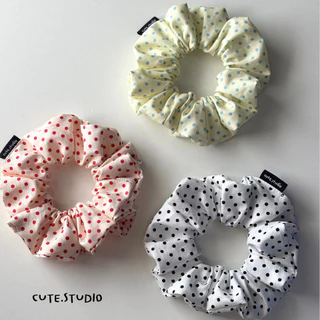 cute.studio• polka dot ยางมัดผม ผ้าคอตตอนเนื้อดี